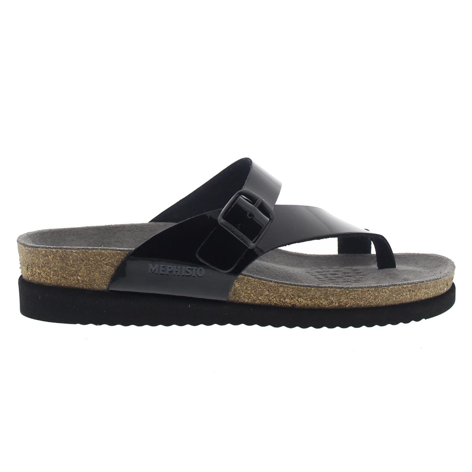 Helen Flower Black Thong Sandal