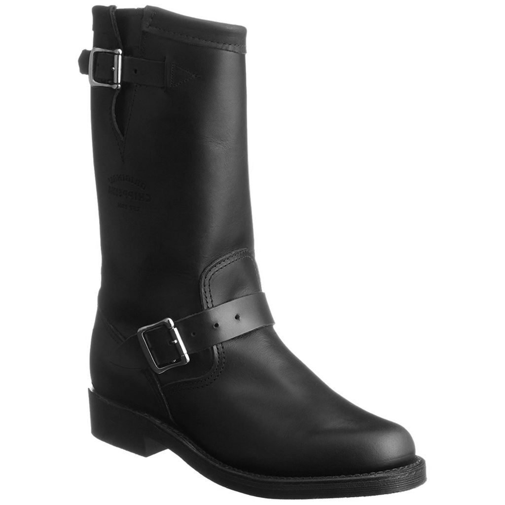 Black leather mid calf boots womens best sale