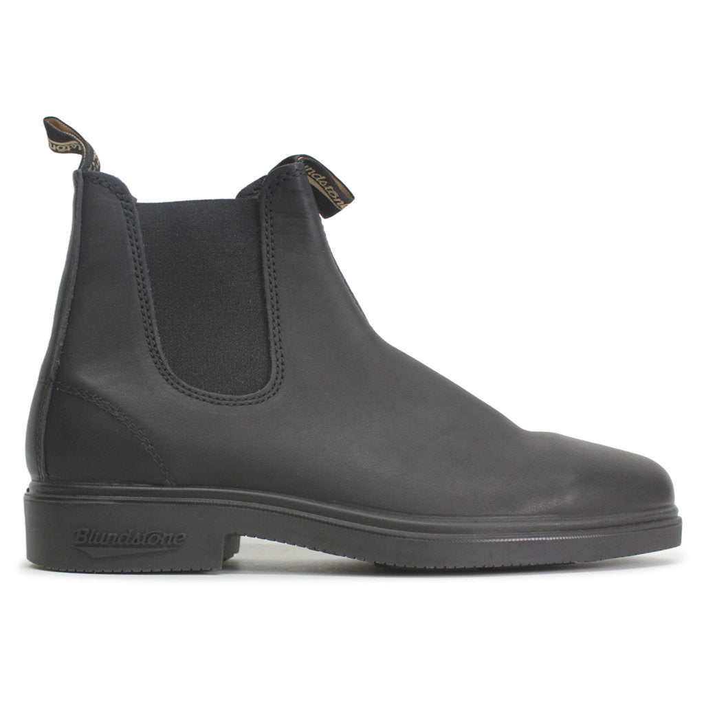 Blundstone 063 Black Unisex Leather Slip-On Square-toe Chelsea Boots -