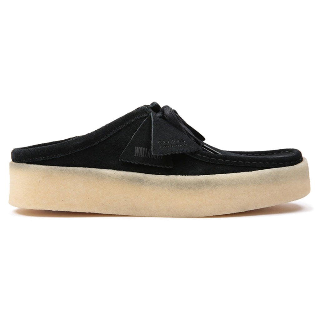 Black clarks wallabees store suede