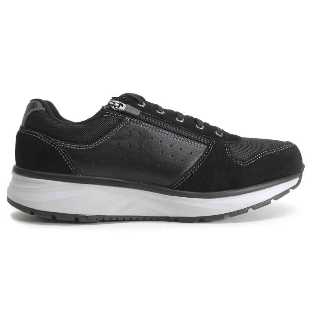 Mens black sale zip trainers