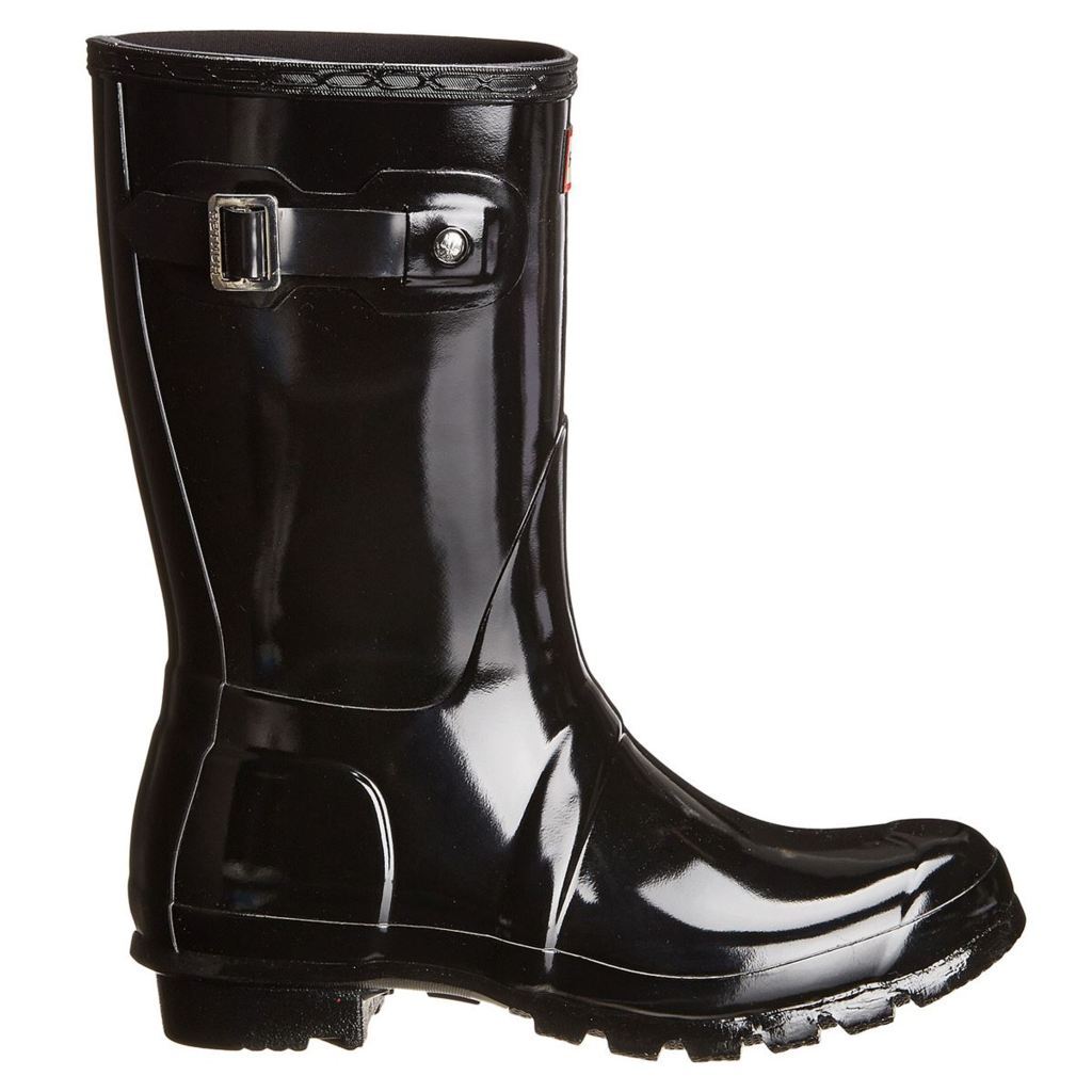 Hunter Original Short Gloss Black Womens Rainboots - UK 5