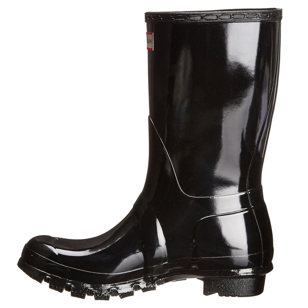 Hunter Original Short Gloss Black Womens Rainboots - UK 8