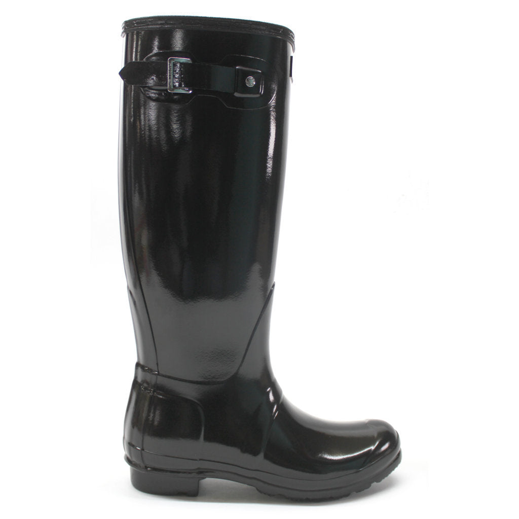 Hunter Original Tall Gloss Rubber Womens Boots#color_black