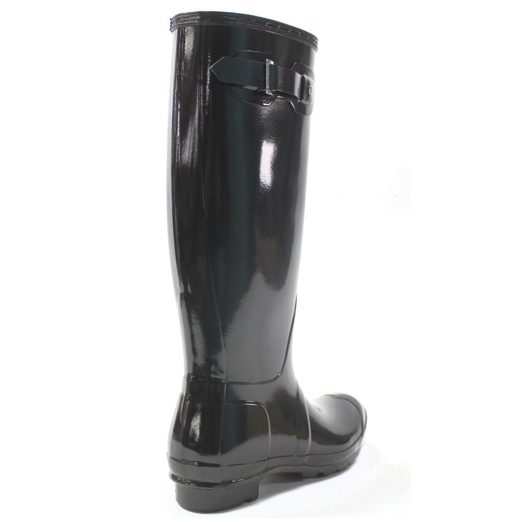 Hunter Original Tall Gloss Rubber Womens Boots#color_black