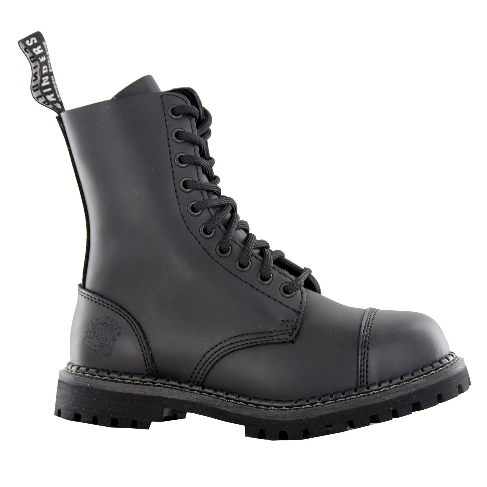 Grinders Stag CS STAG CS DERBY BOOT Leather Unisex Boots - Black - 2#color_black