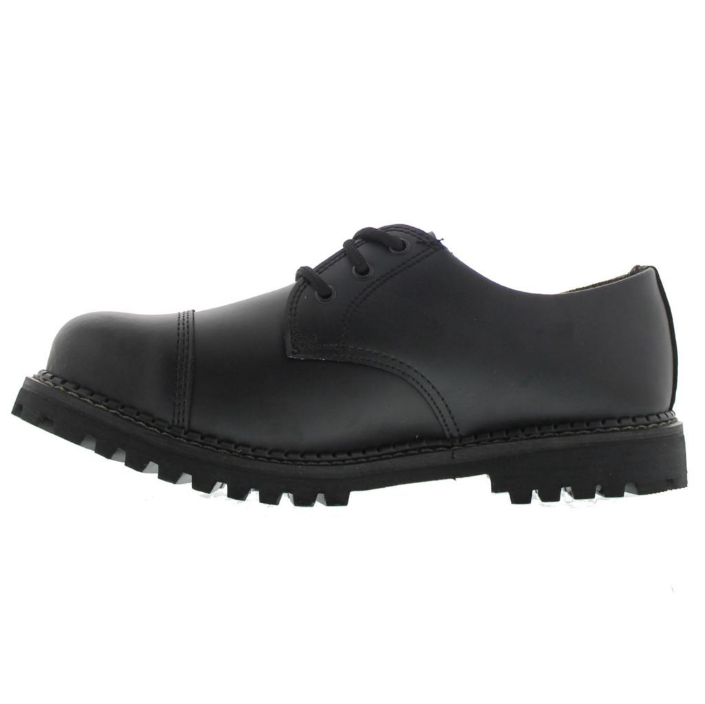 Grinders Unisex Regent CS Leather Black Shoes - UK 11