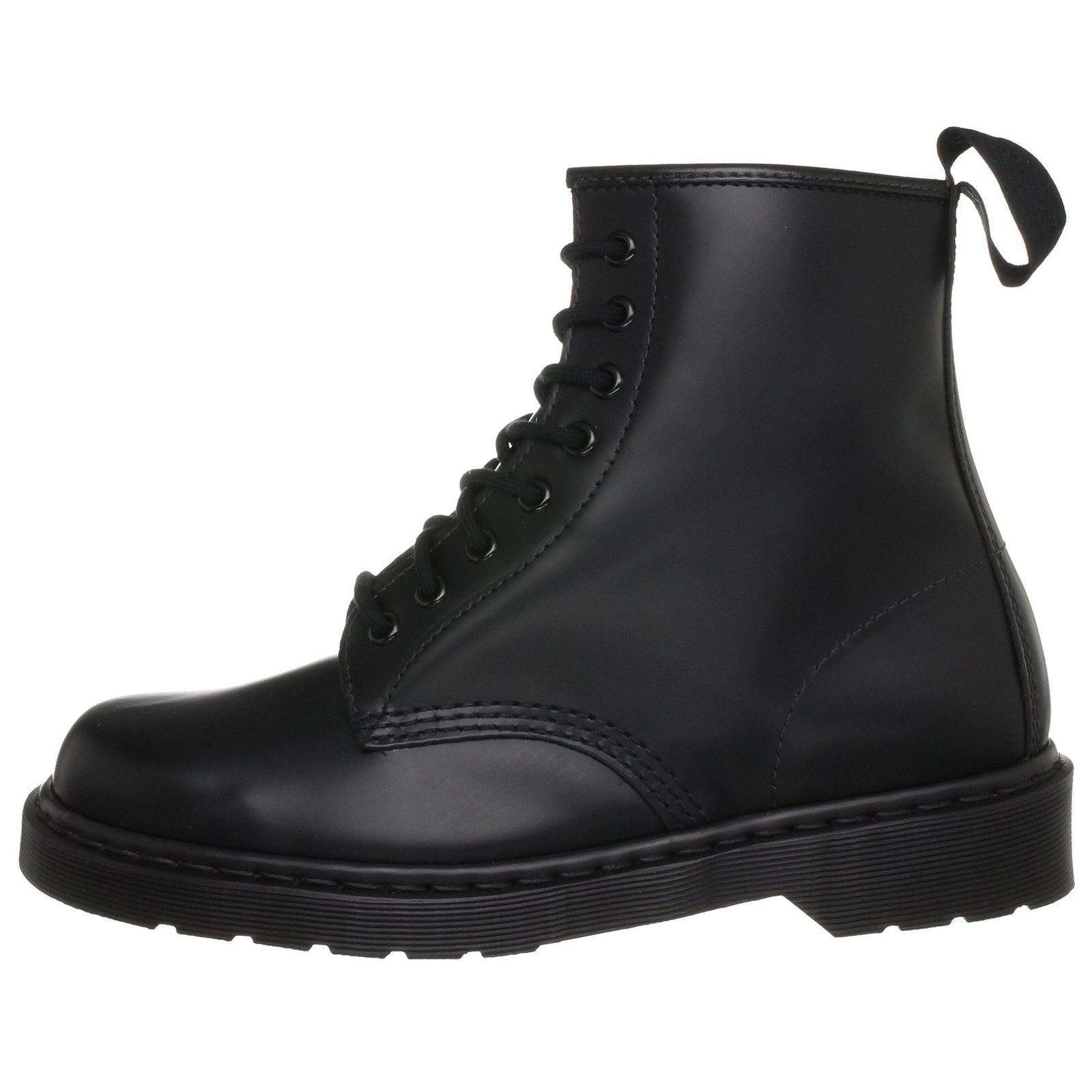 Dr. Martens 1460 8 Eyelet Mono Smooth Black Unisex Boots - UK 7