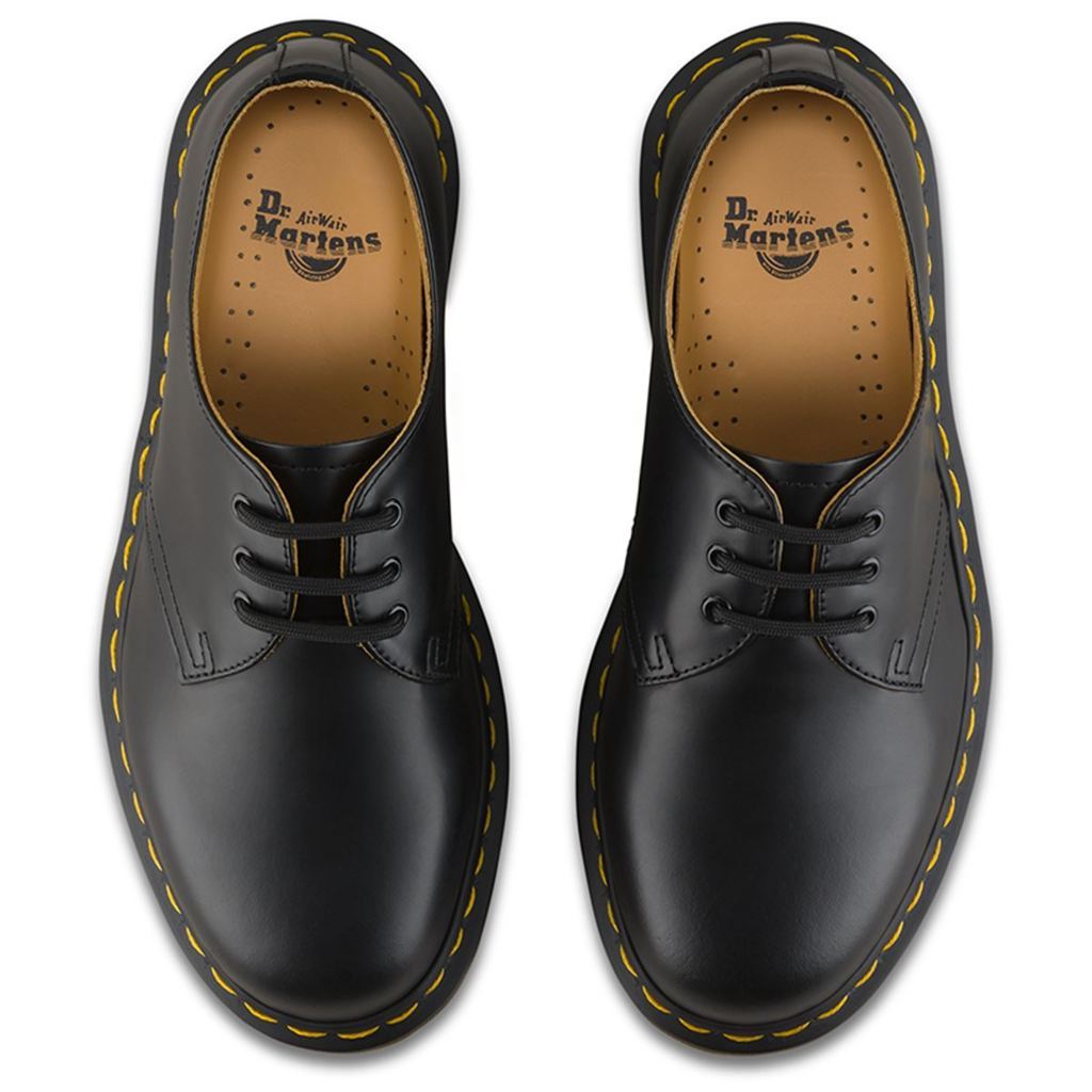 Dr. Martens 1461 3 Eyelet Smooth Black Unisex Shoes - UK 5