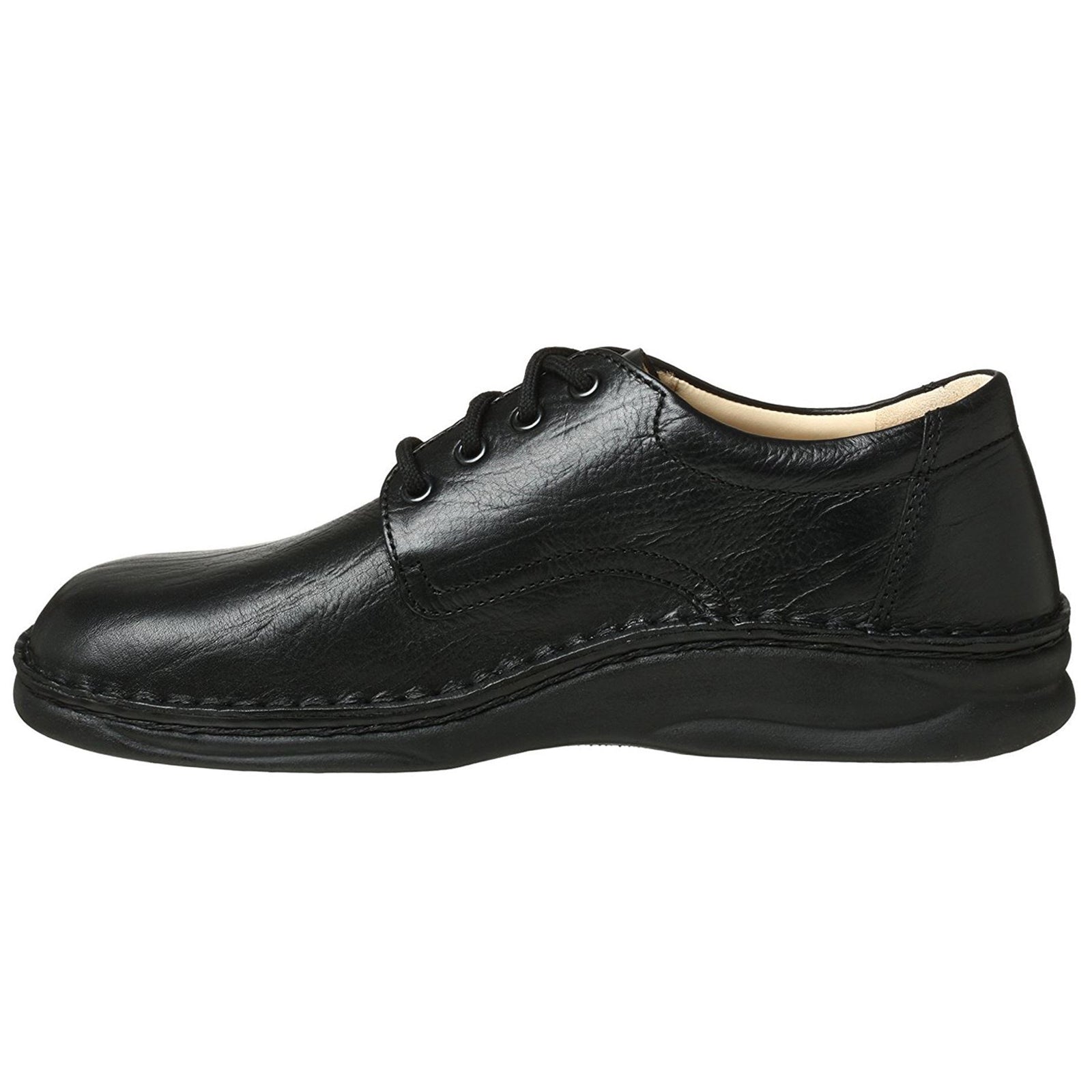 Finn Comfort Metz Grained Leather Men's Shoes#color_black