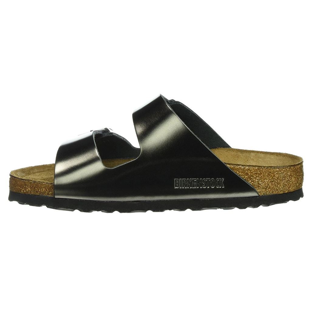 Birkenstock Arizona Metallic Anthracite Womens Sandals#color_metallic anthracite