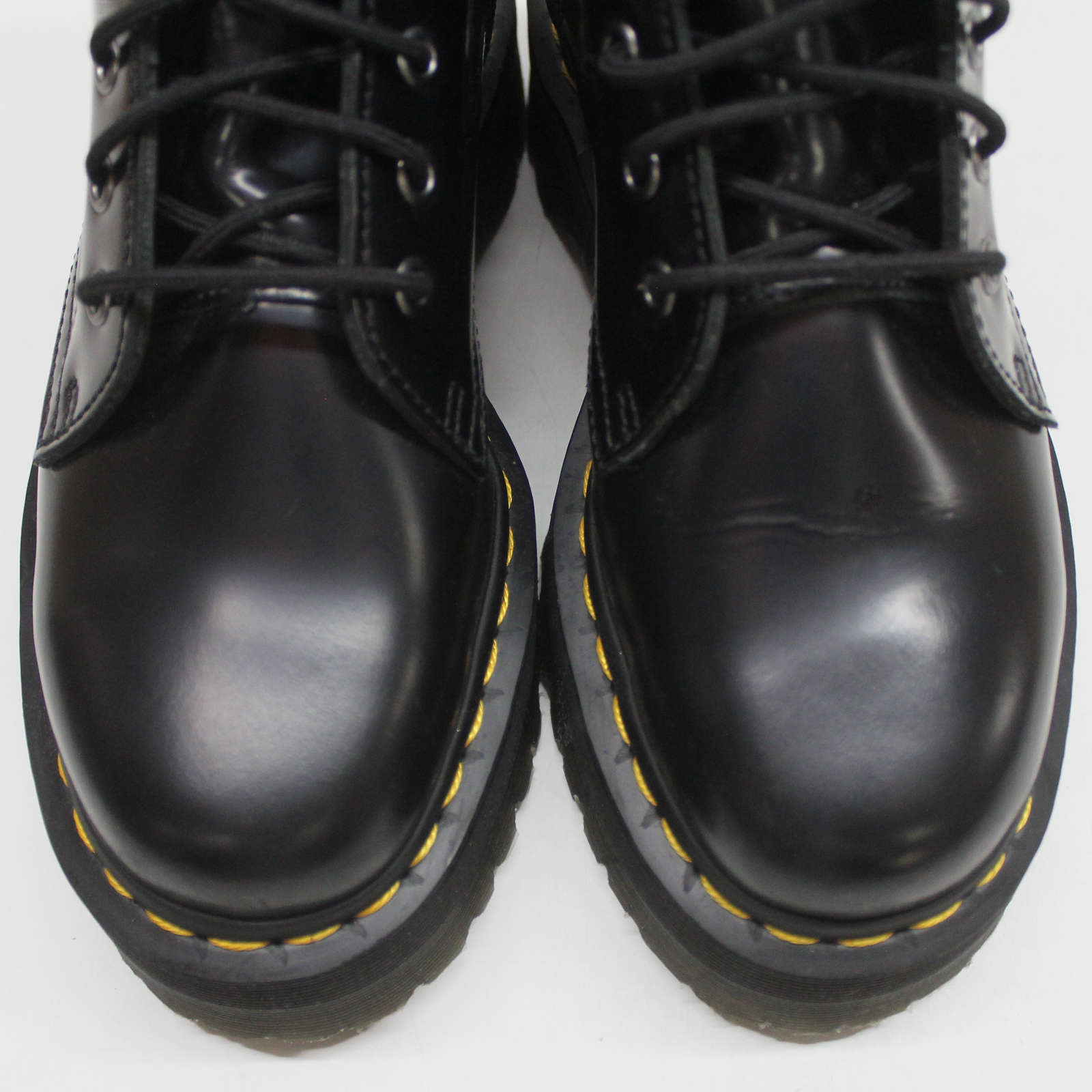 Dr. Martens Jadon Black Unisex Smooth Leather Mid-calf 8-eye Boots - UK 6