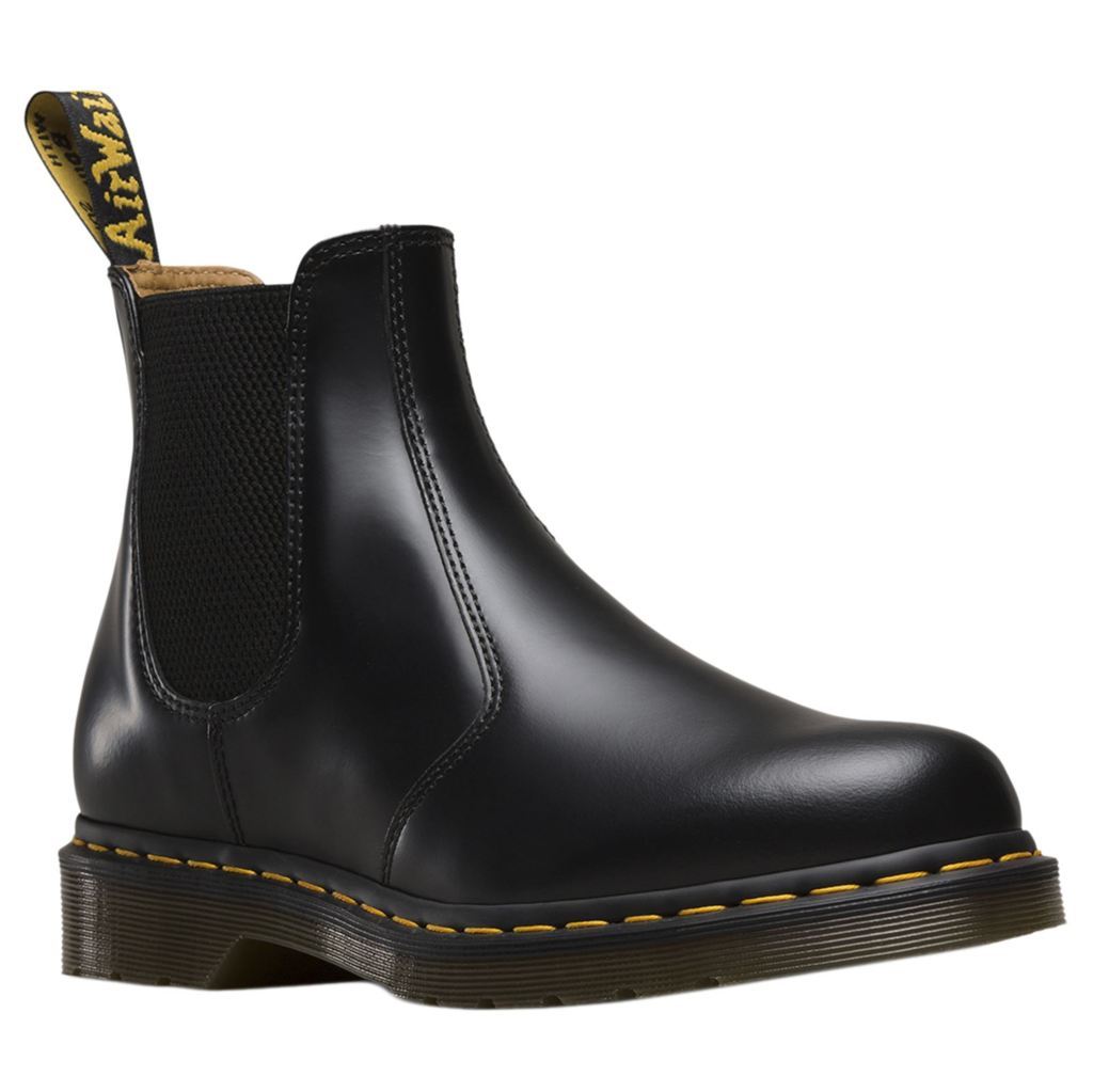 Dr. Martens 2976 Black Unisex Leather Chelsea Twin Gussets Pull on Ankle Boots - UK 4