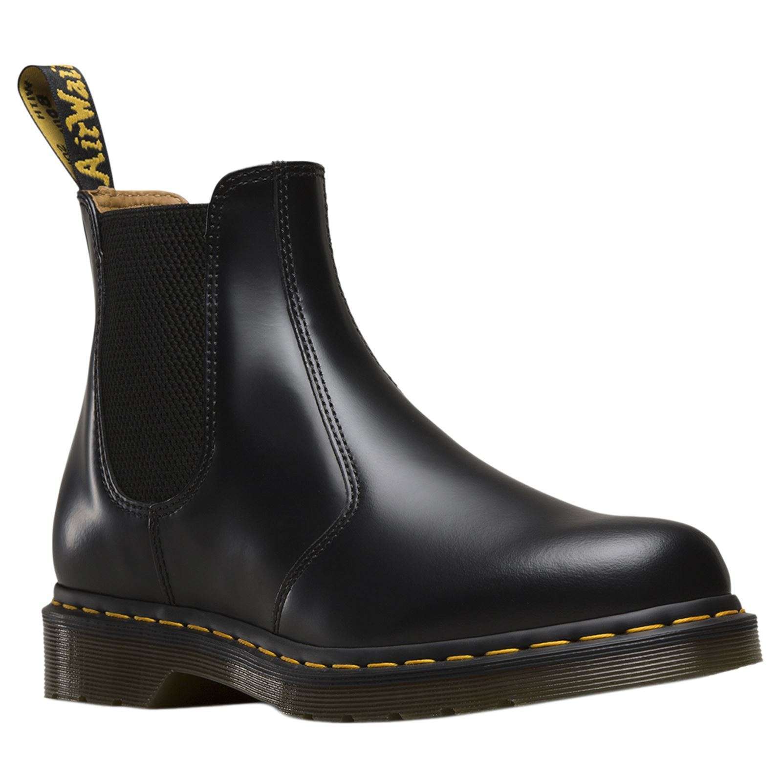 Dr. Martens 2976 Black Unisex Leather Chelsea Twin Gussets Pull on Ankle Boots - UK 7