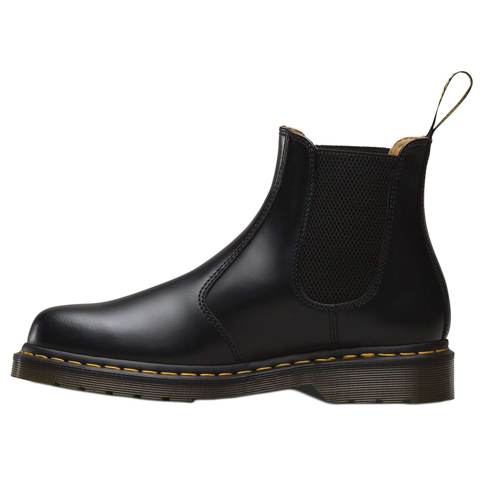 Dr. Martens 2976 Black Unisex Leather Chelsea Twin Gussets Pull on Ankle Boots - UK 7