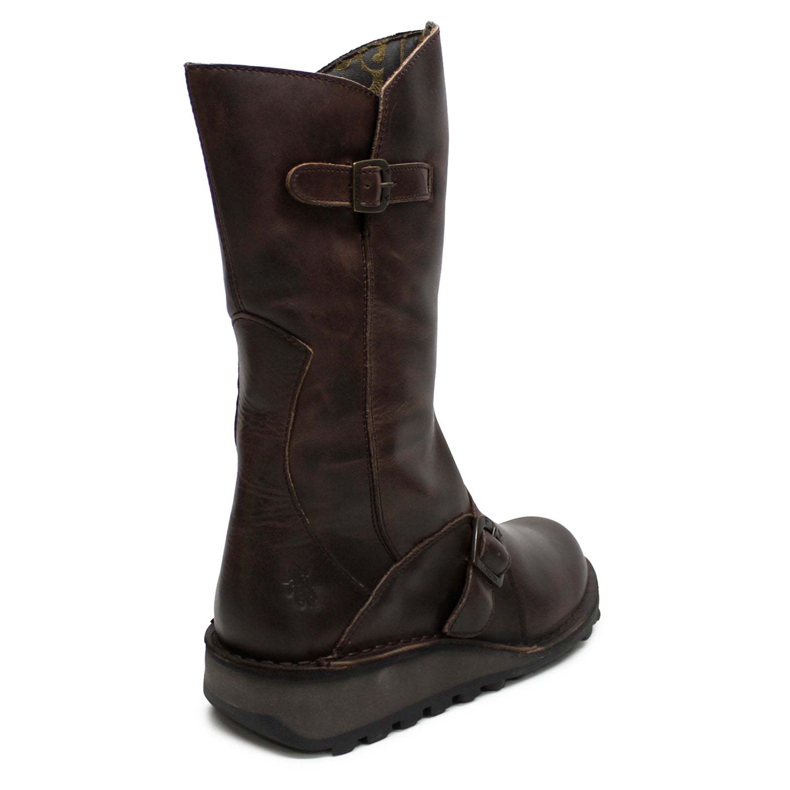 Fly London MES P210315059 Leather Womens Boots - Dark Brown - 38#color_dark brown