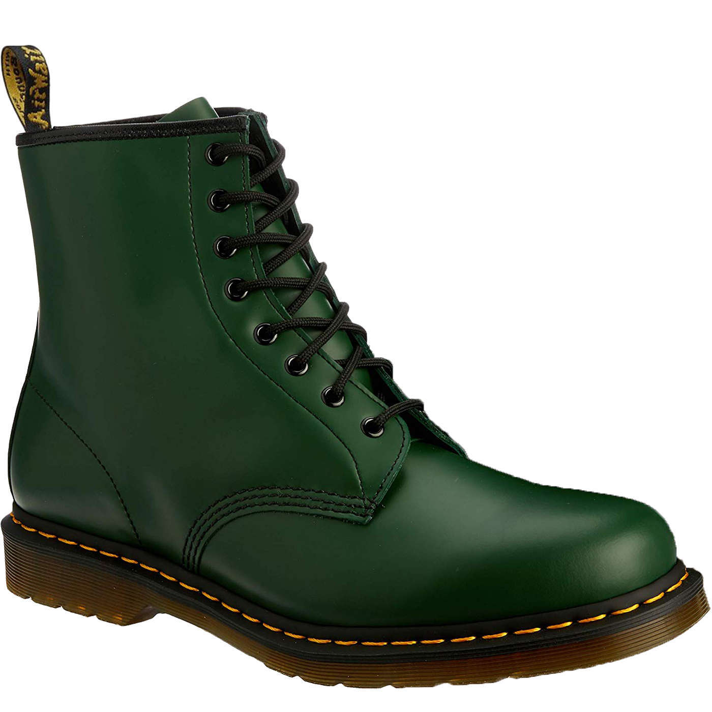 Dr. Martens 1460 Green Unisex Smooth Leather Casual Punk Ankle AirWair Boots - UK 5