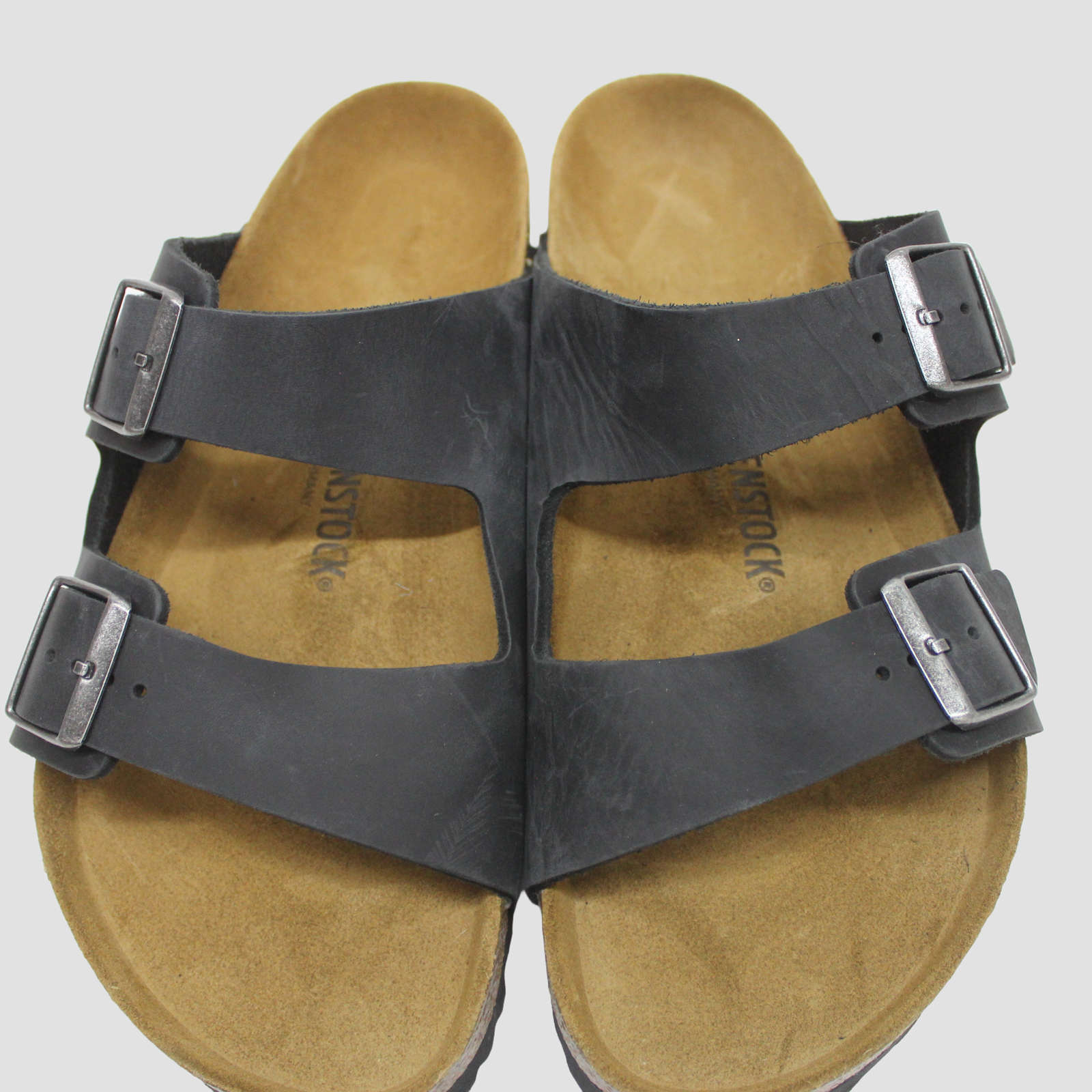 Birkenstock Arizona Black Mens Leather Slip On Open Back Sandals - UK 11