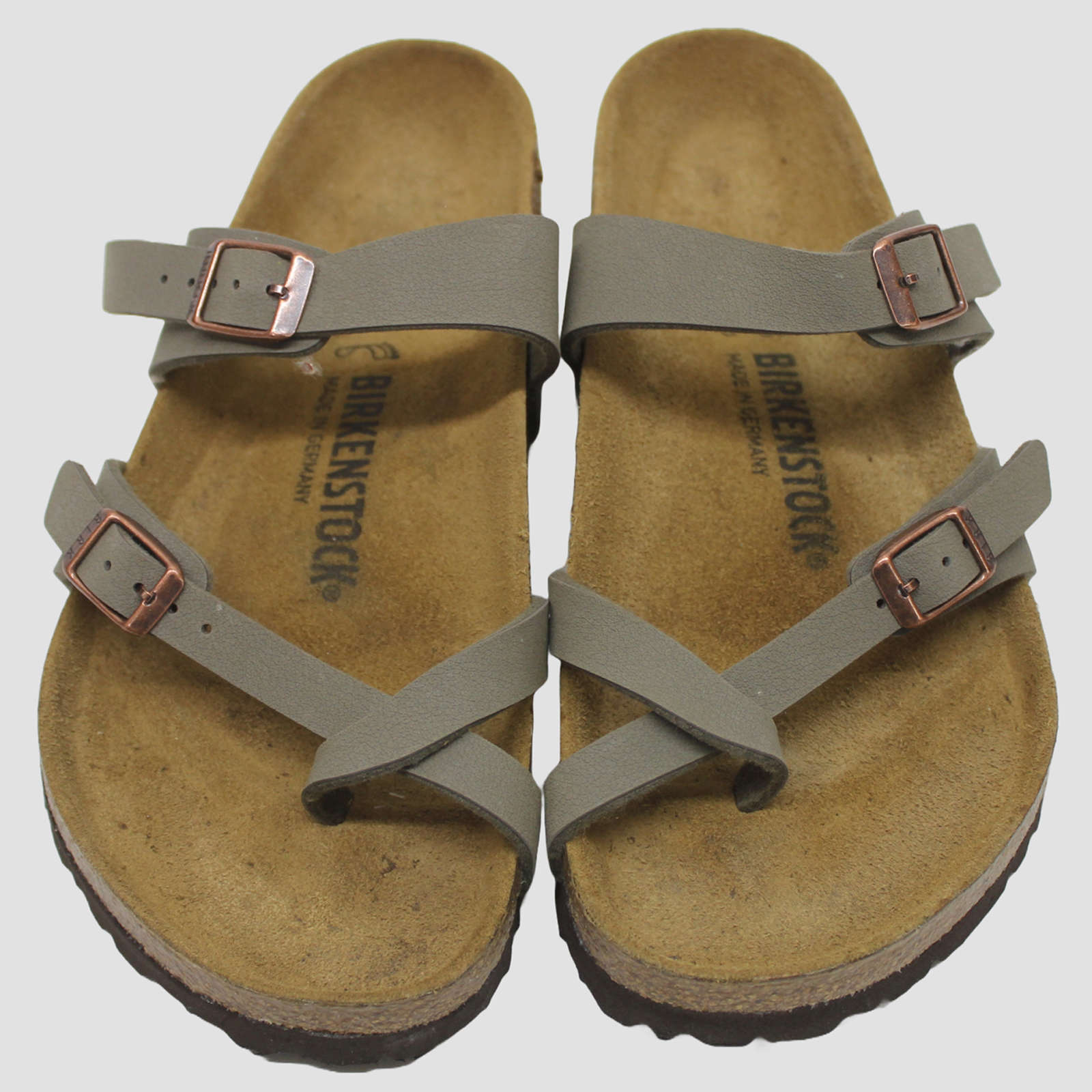 Birkenstock Mayari Stone Womens Birko-Flor Open Back Strapped Sandals - UK 5.5