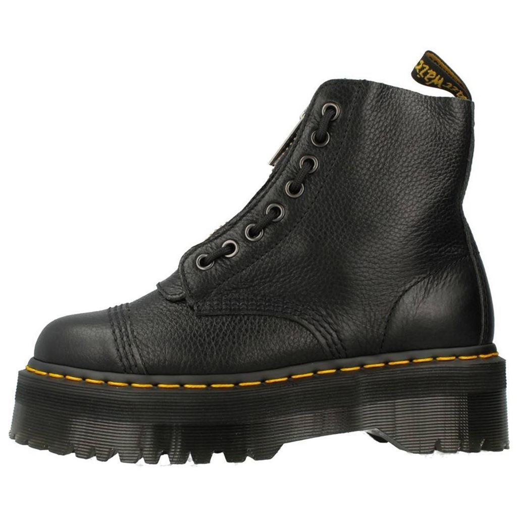 Dr. Martens Sinclair Black Womens Nappa Leather Platform Combat Boots - UK 3