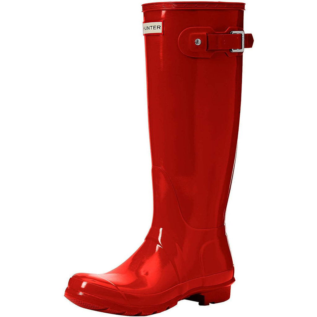 Hunter Original Tall Gloss Rubber Womens Boots#color_military red