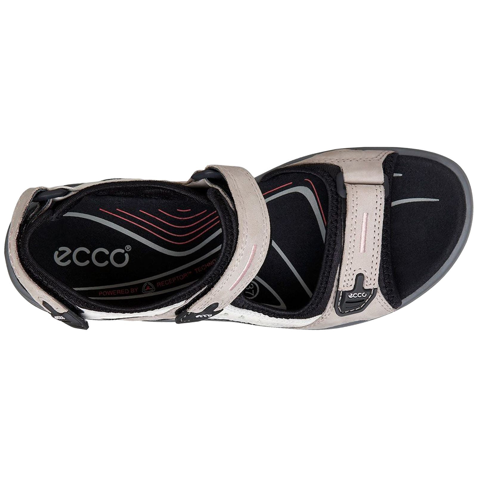 Ecco Offroad 069563-54695 Nubuck Womens Sandals - Atmosphere Ice White - 39#color_atmosphere ice white