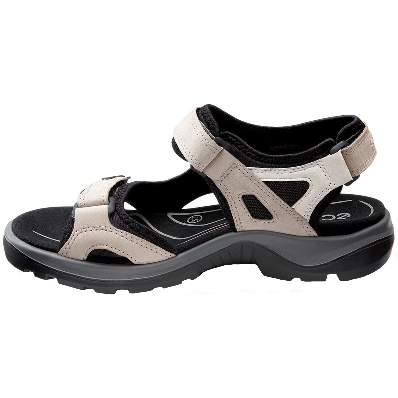 Ecco Offroad 069563-54695 Nubuck Womens Sandals - Atmosphere Ice White - 39#color_atmosphere ice white