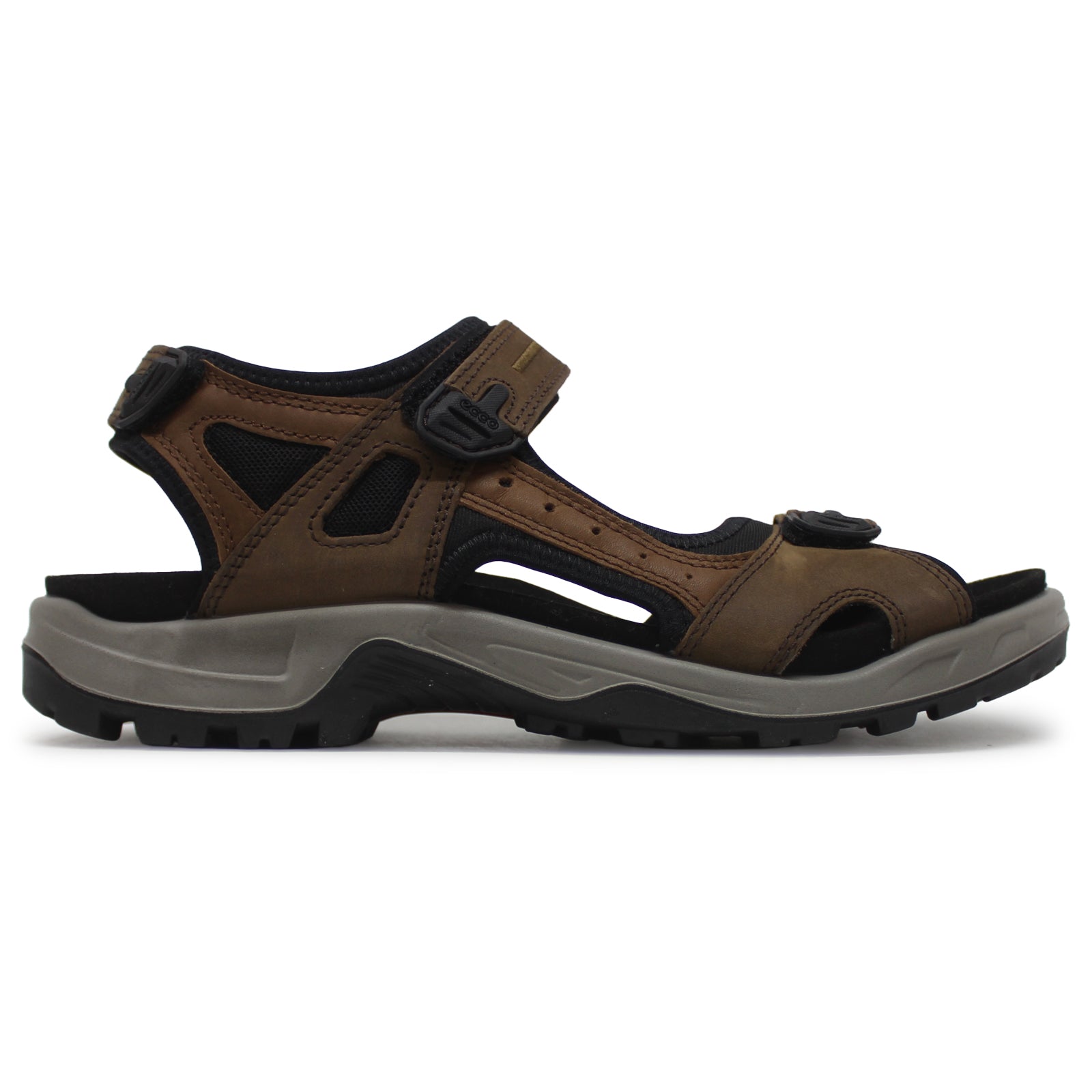 Ecco Offroad 069564 Nubuck Leather Mens Sandals#color_espresso cocoa brown