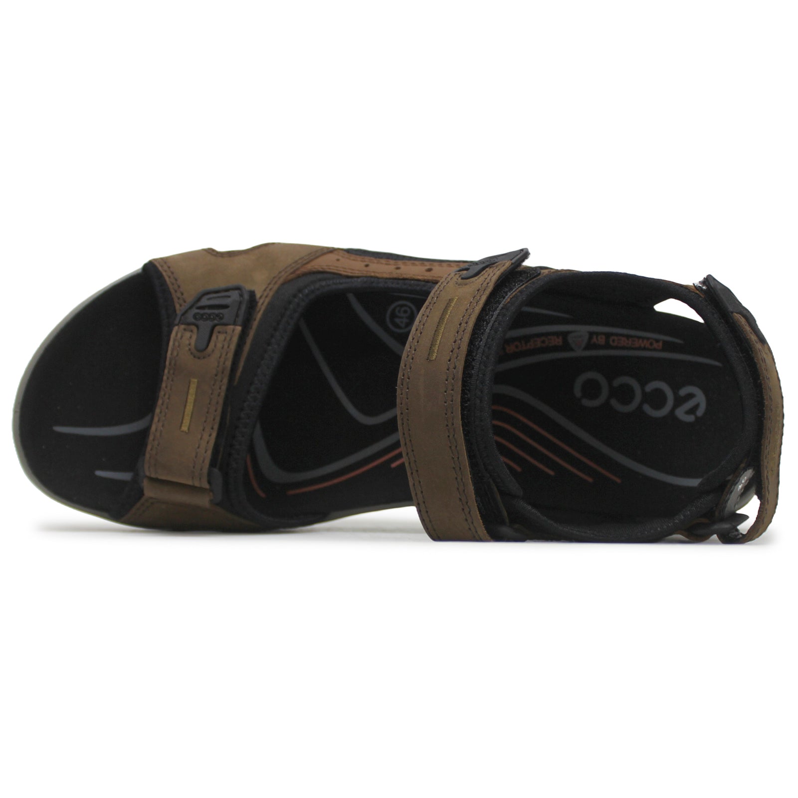 Ecco Offroad 069564 Nubuck Leather Mens Sandals#color_espresso cocoa brown