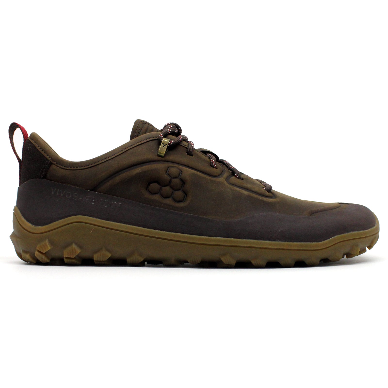 Vivobarefoot Tracker Leather Low Wild Hide Mens Trainers#color_bracken