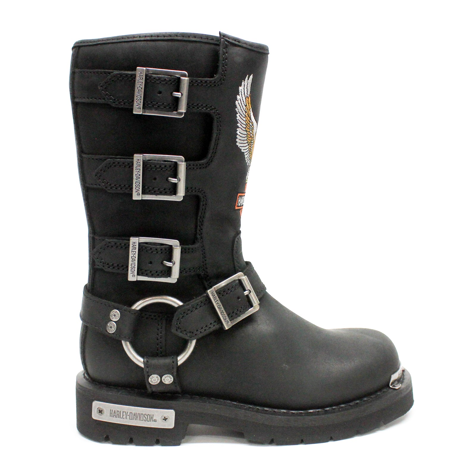 Harley Davidson Corley Full Grain Leather Womens Boots#color_black