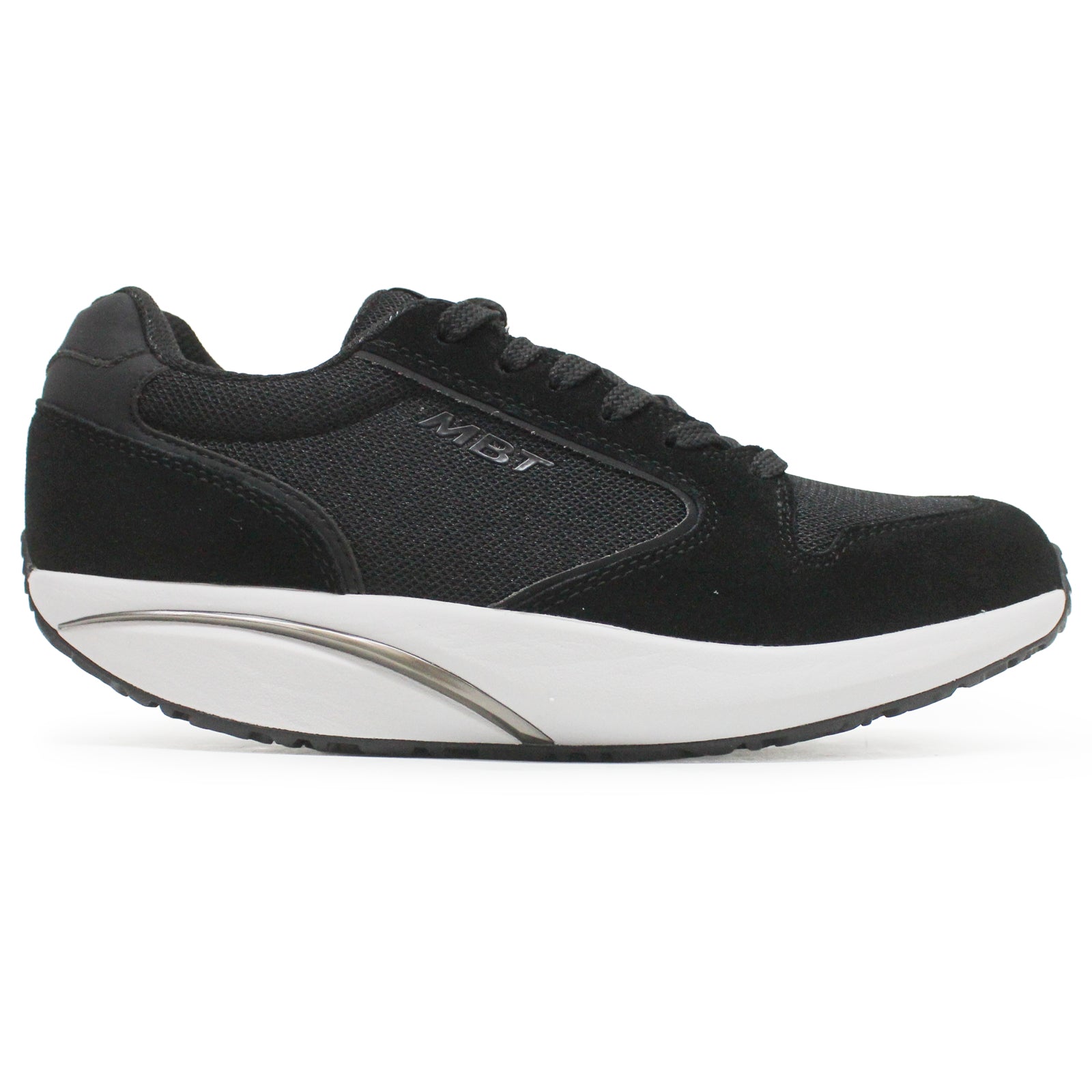 MBT 1997 Classic II Suede Textile Womens Trainers#color_black grey