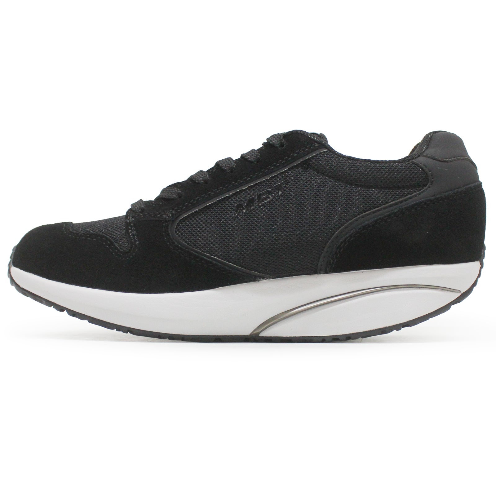 MBT 1997 Classic II Suede Textile Womens Trainers#color_black grey