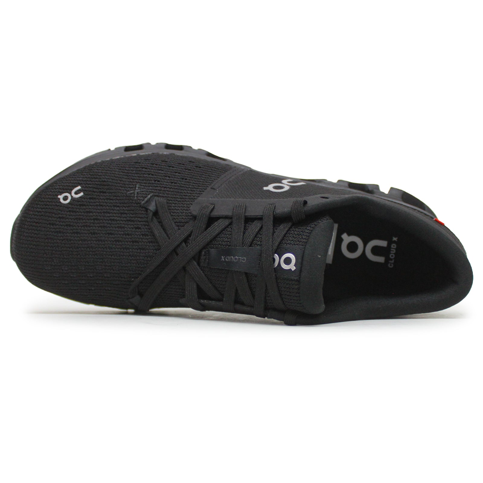 On Cloud X 4 Textile Synthetic Mens Trainers#color_black eclps