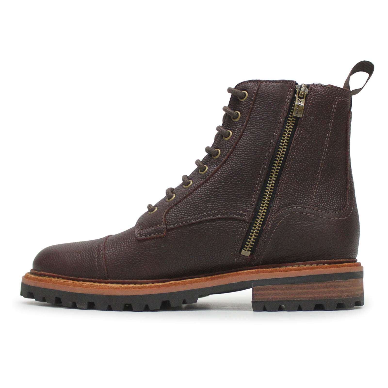 Clarks Clarkridge Hi Leather Mens Boots#color_brown scotch grain