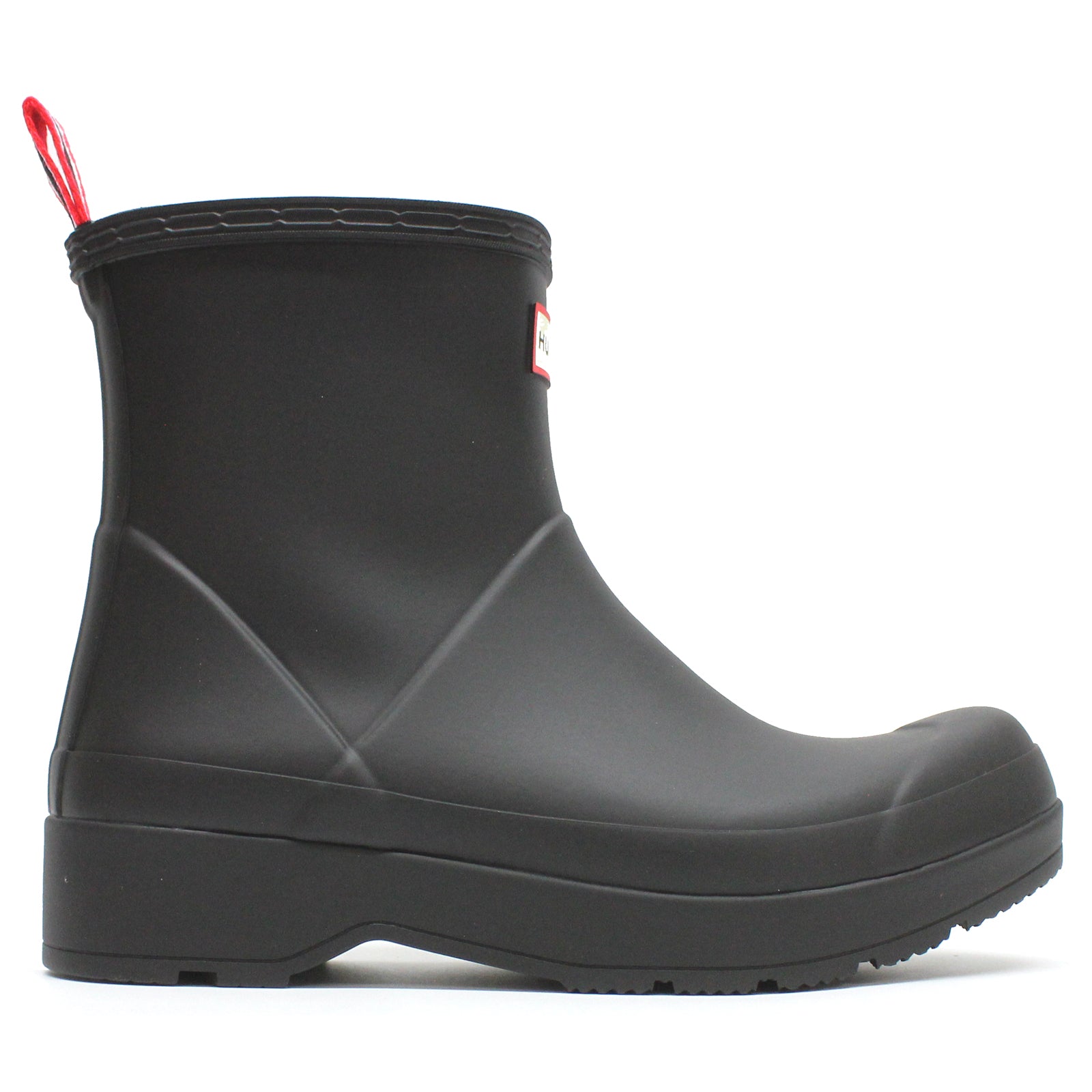 Hunter Play Short Wellington Rubber Mens Boots#color_black