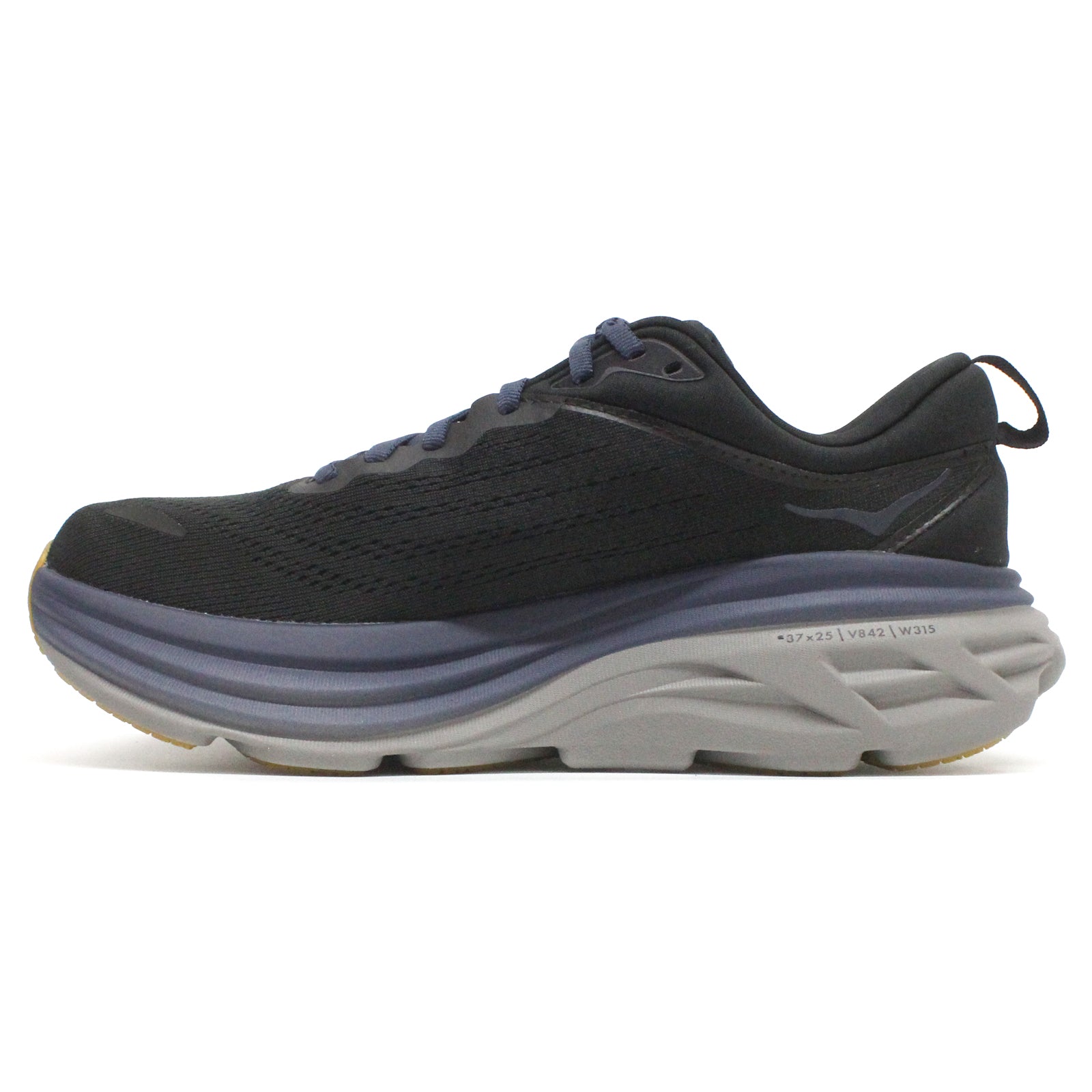 Hoka Bondi 8 Textile Synthetic Mens Trainers#color_black iron ore