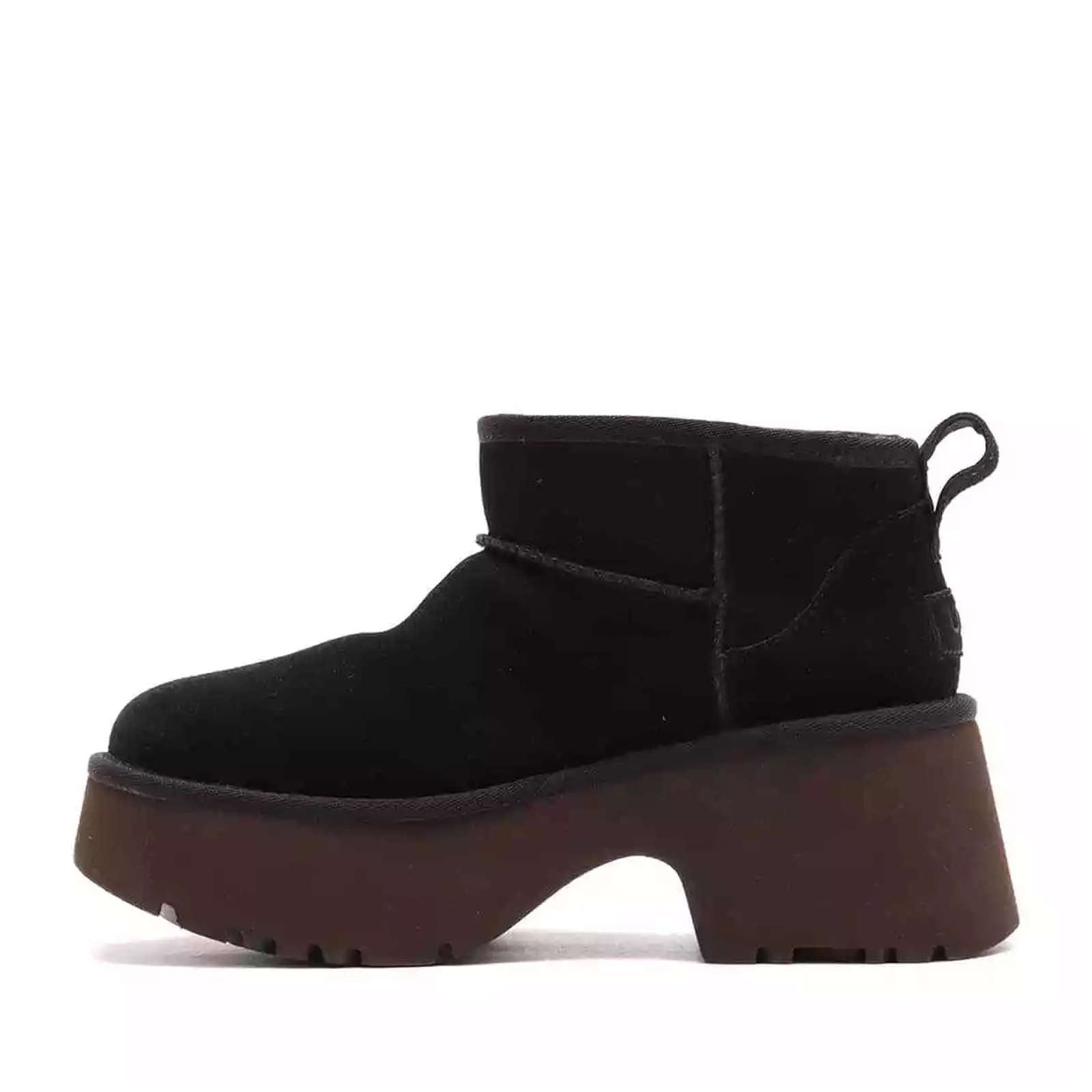 Ugg Classic Ultra Mini New Heights Suede Womens Boots#color_black