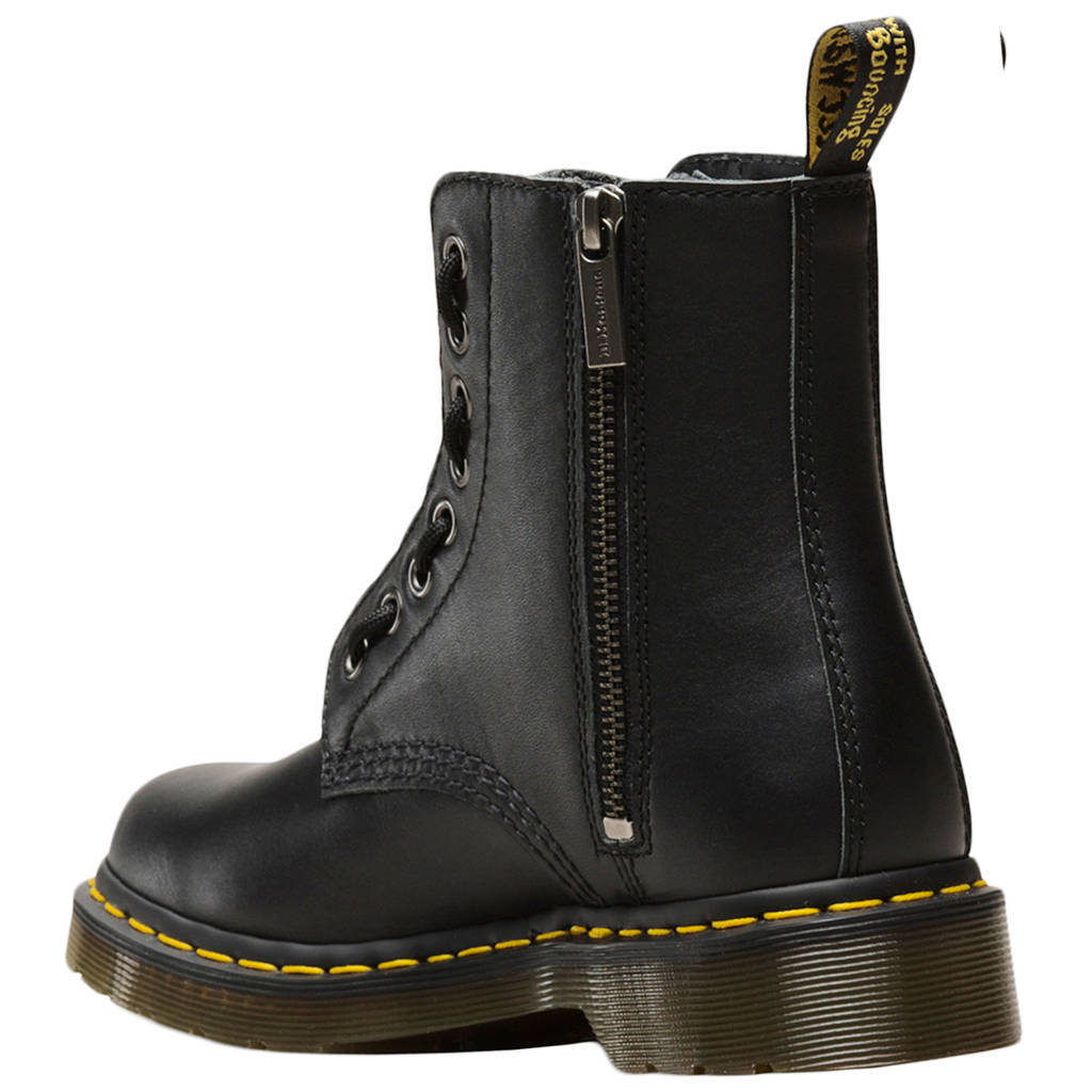 Dr. Martens Womens Boots 1460 Pascal Front Zip Combat Ankle Nappa Leather - UK 6