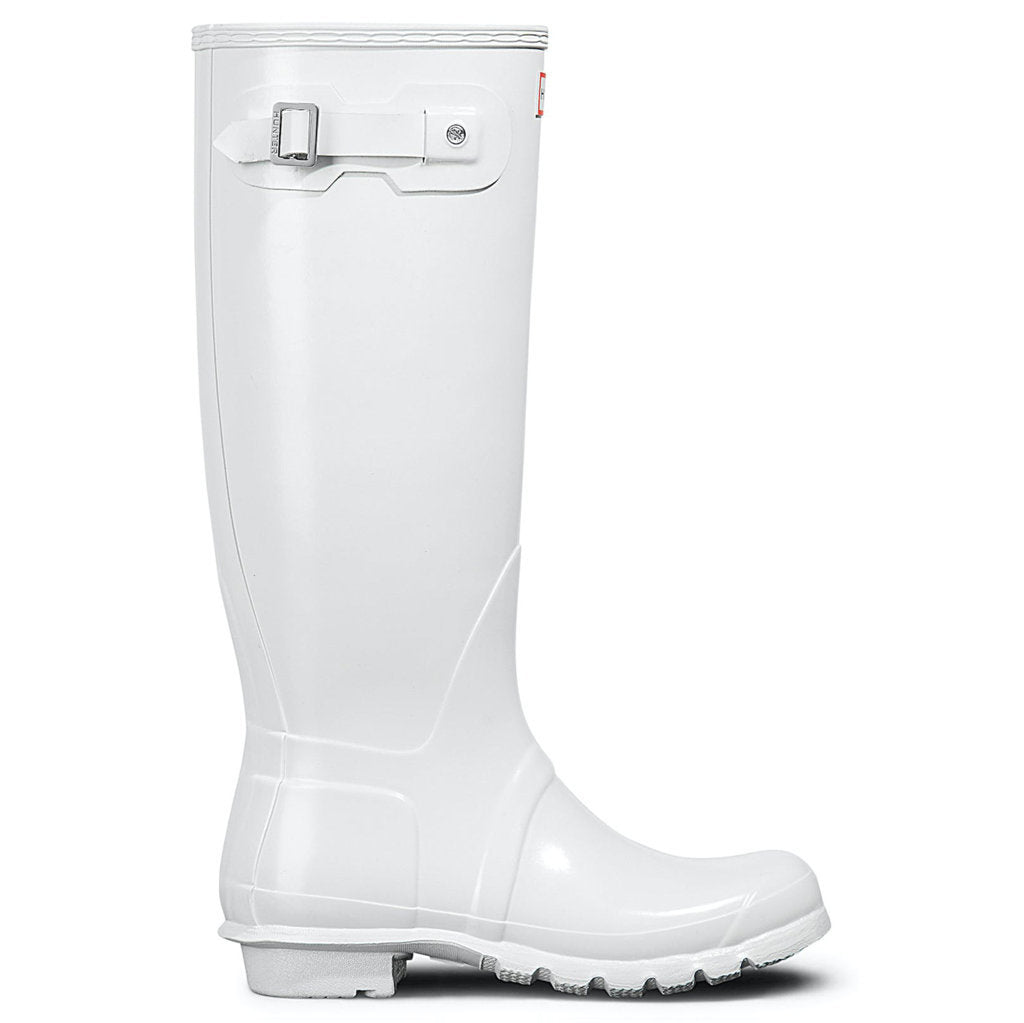 Hunter Original Tall Gloss Rubber Womens Boots#color_white