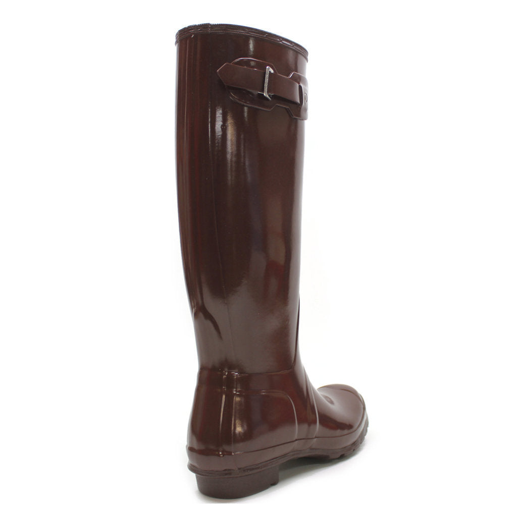 Hunter Womens Boots Original Tall Gloss Waterproof Wellington Buckle Rubber - UK 4