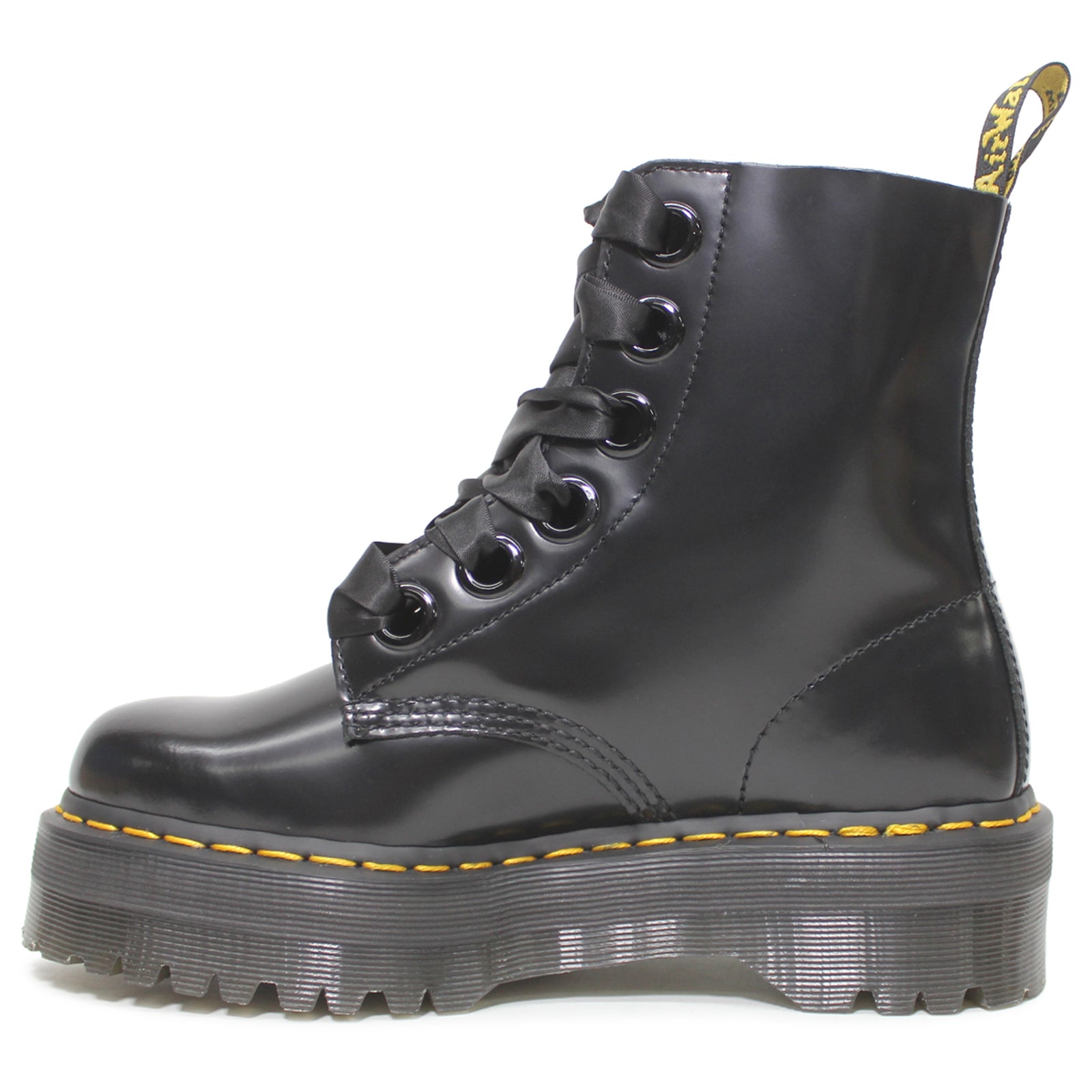 Dr. Martens Molly 24861001 Buttero Leather Womens Boots - Black - 7#color_black