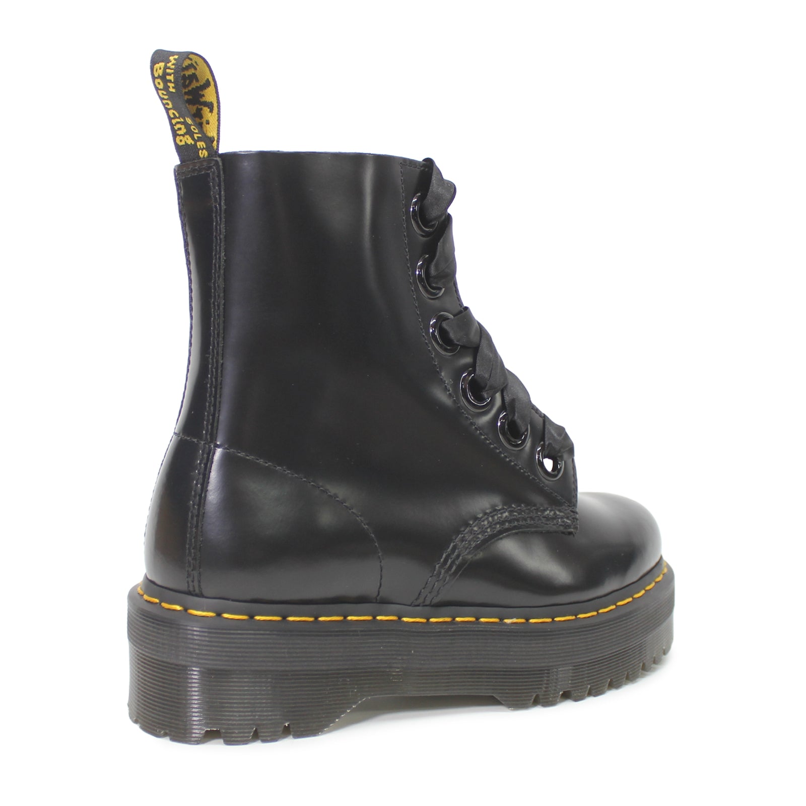 Dr. Martens Molly 24861001 Buttero Leather Womens Boots - Black - 5#color_black