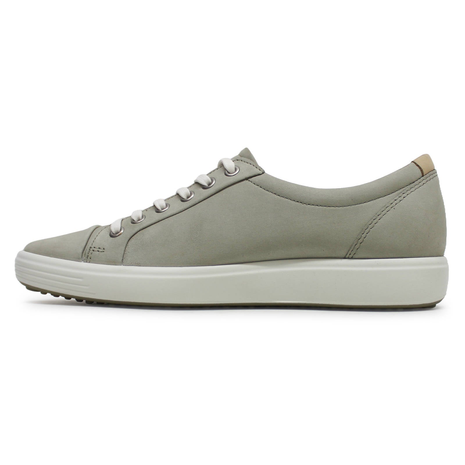 Ecco Soft 7 430003 Leather Womens Trainers#color_Sage