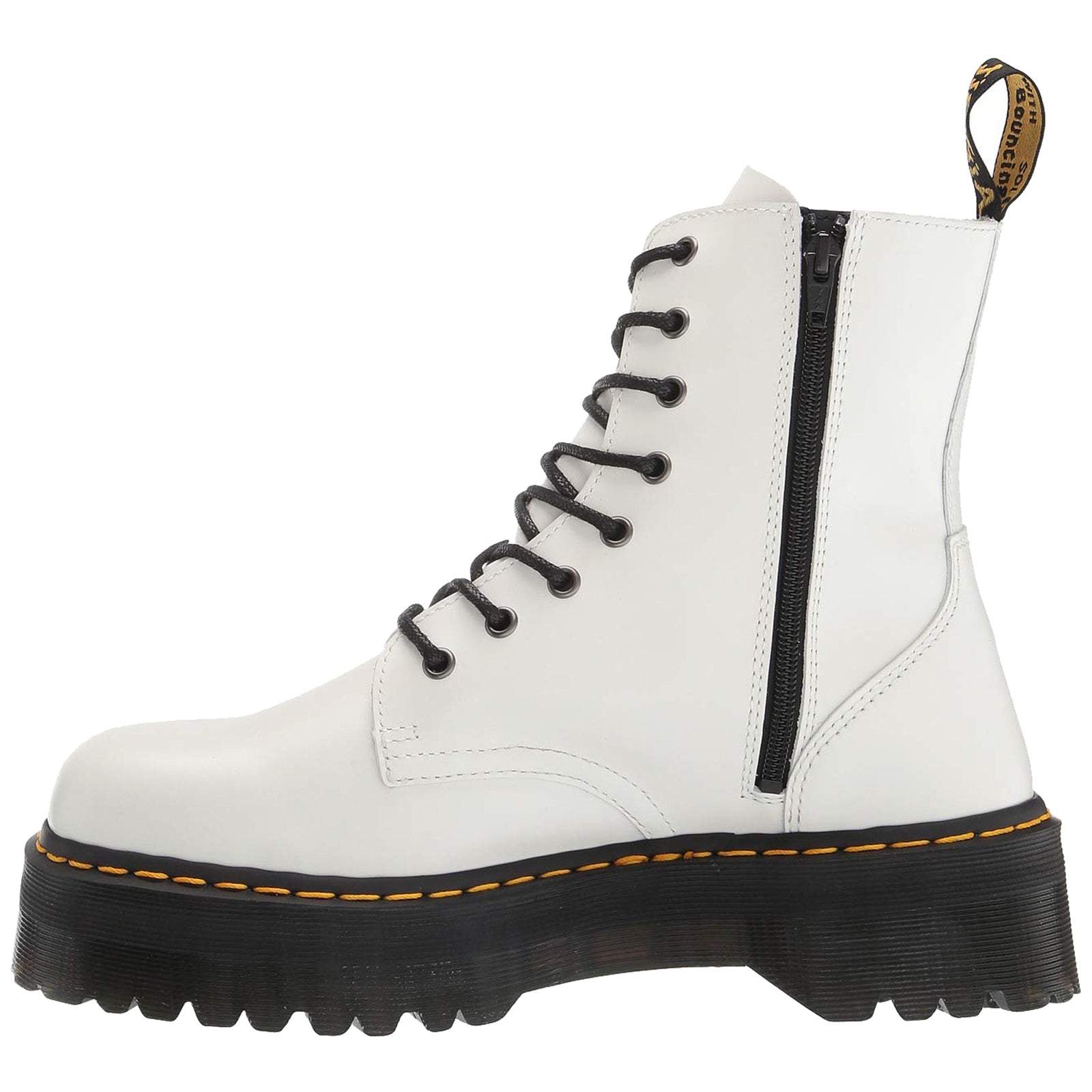 Dr. Martens Jadon 15265100 Smooth Leather Unisex Boots - White - 4#color_white