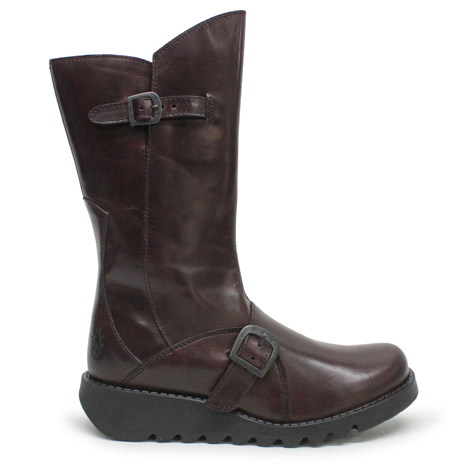 Fly London Women's Boots MES 2 Casual Zip Calf Length Rug Leather - UK 5