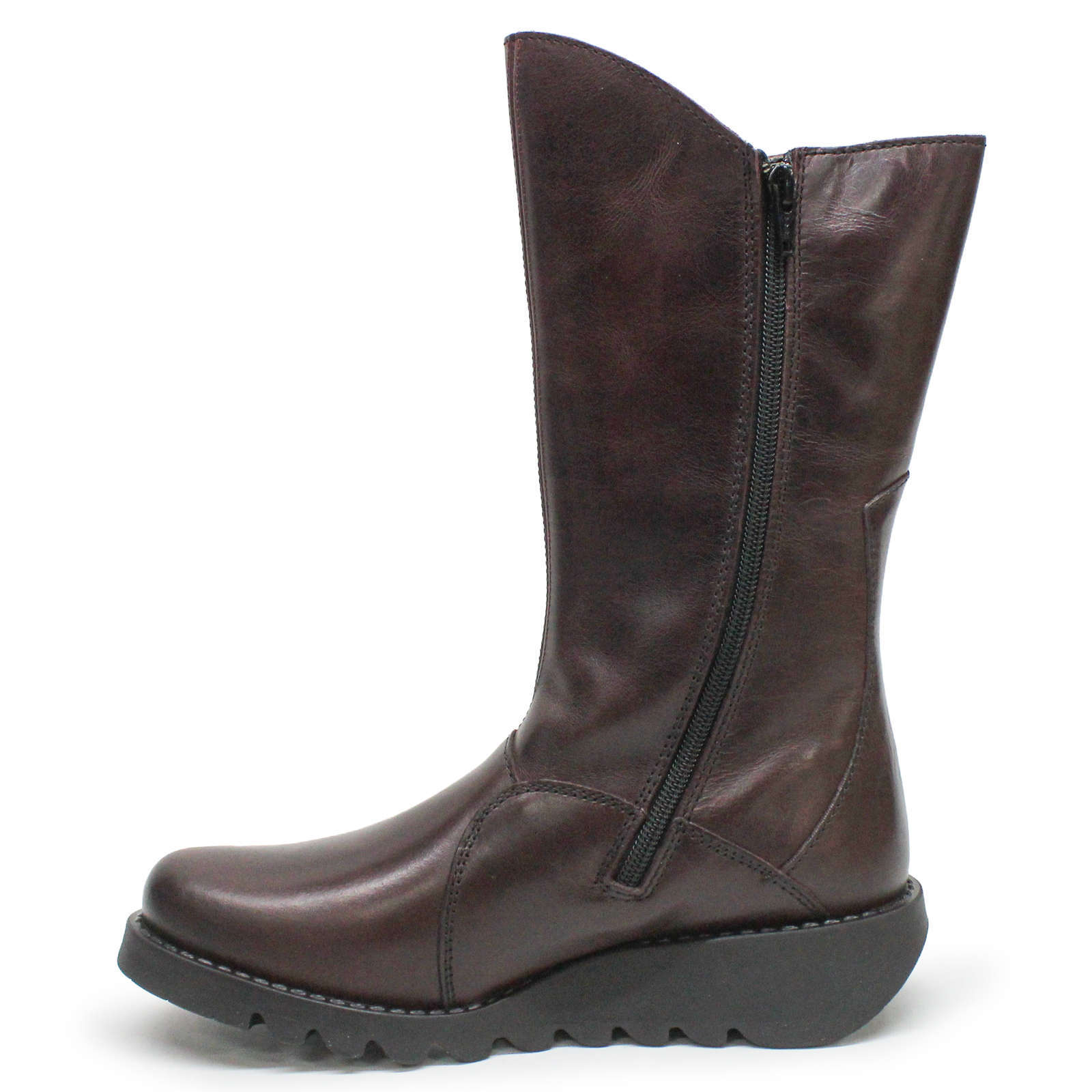 Fly London Women's Boots MES 2 Casual Zip Calf Length Rug Leather - UK 5