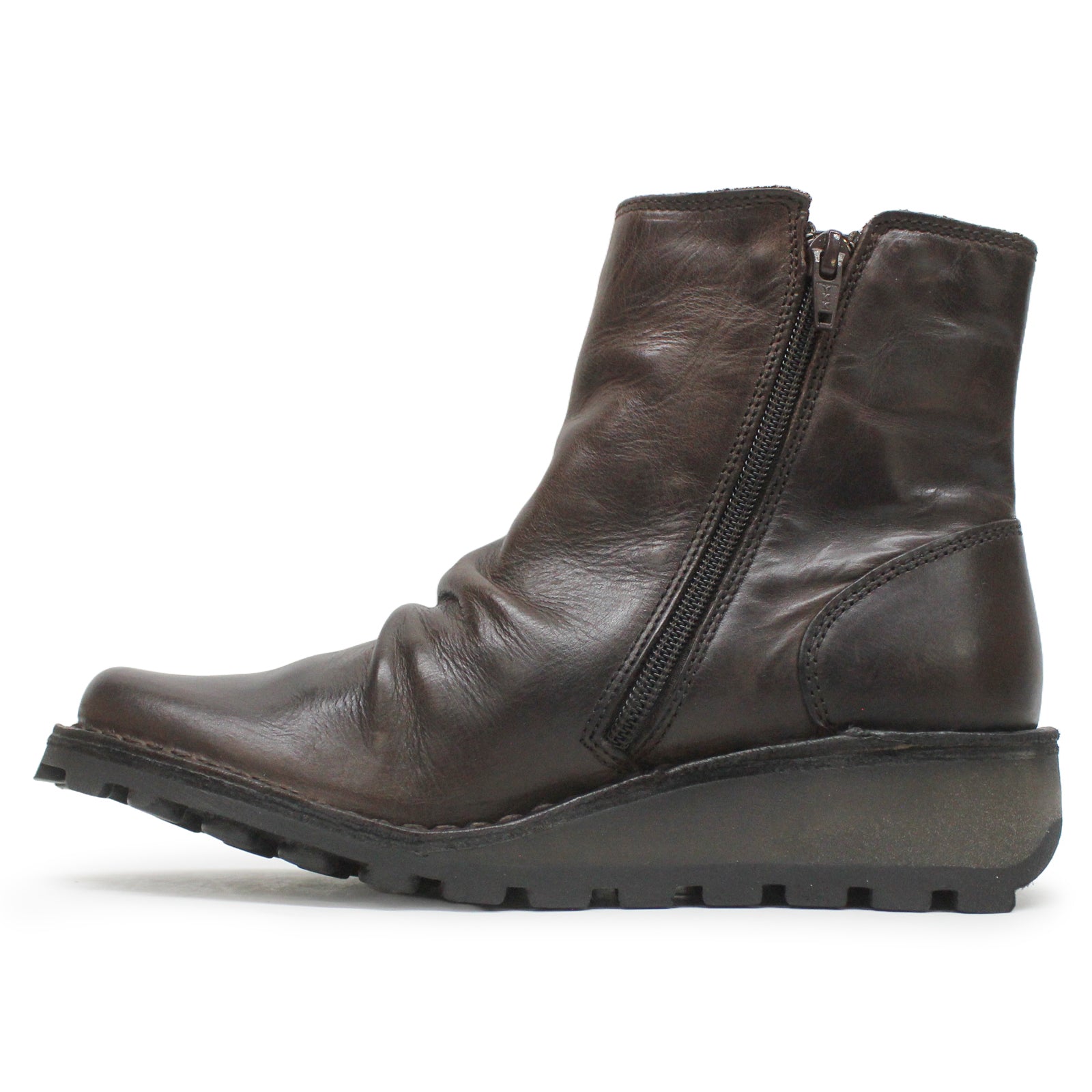 Fly London MON944FLY Rug Leather Womens Boots#color_dark brown