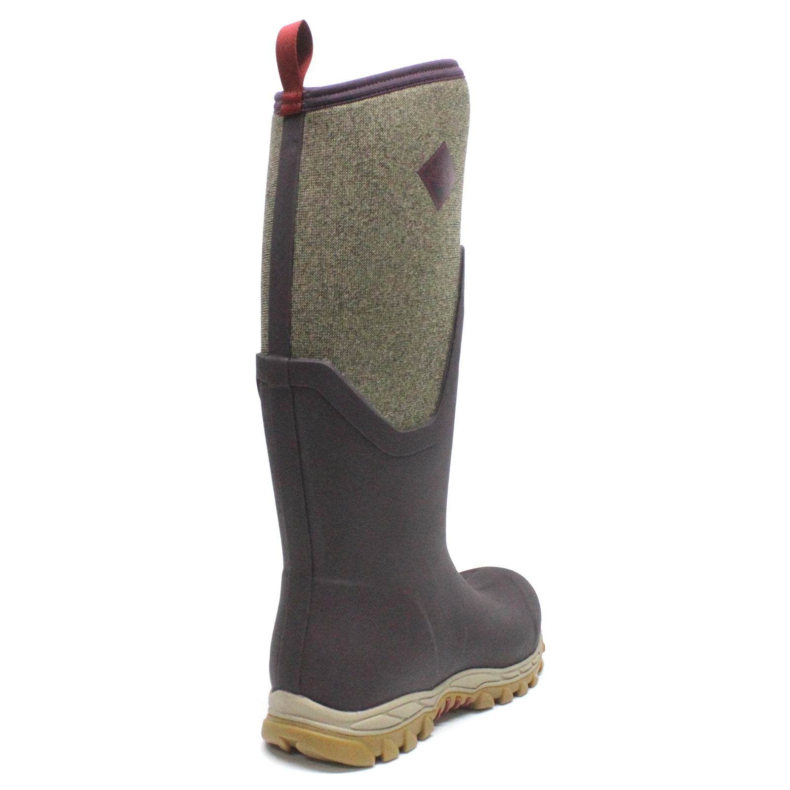 Muck Boot Arctic Sport II Tall Synthetic Textile Womens Boots#color_wine herringbone print