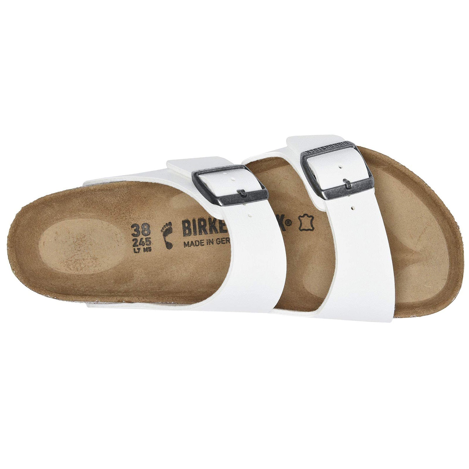 Birkenstock Arizona BS 0051733 Birko-Flor Unisex Sandals - White - N - 39#color_white